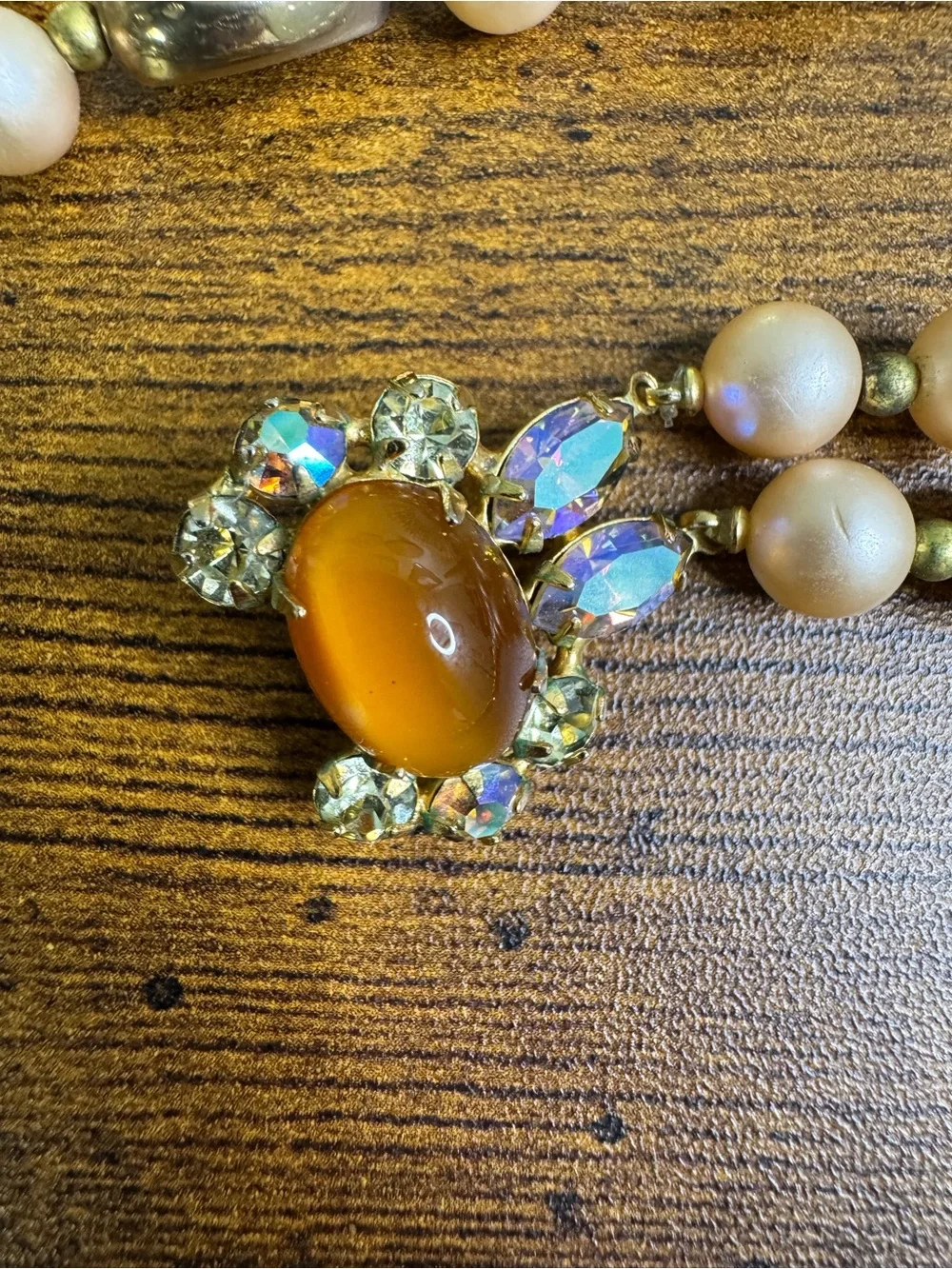 Boucher LeC Le Couturier Vintage Necklace Beaded Double Strand AB Crystal 1960’s - Picture 14 of 16
